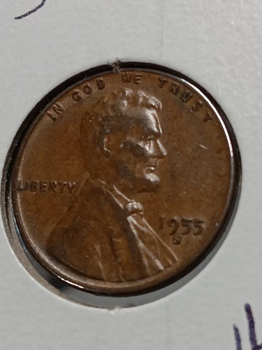 1955 S - Lincoln Wheat Penny - Au Choice S/420