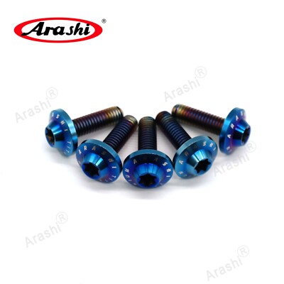 Arashi Titanium Tapered Torx Screw Brake Rotor Mounting Bolts For
