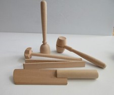 Wooden Children's Kitchen Playset Utensils 5 piece Chef Tools