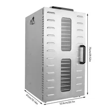 Commercial Dehydrator 22 Stainless Steel Trays Fruit Vegetable Food Dry Machine