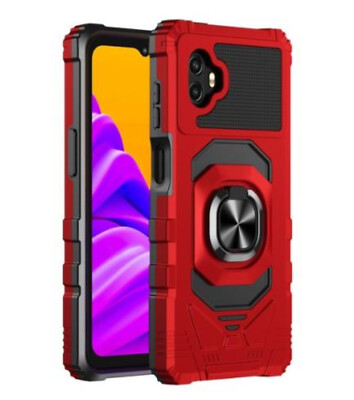 For Samsung Galaxy XCover7 Pro SM-G766 Robotic Ring Hybrid Case Phone Cover