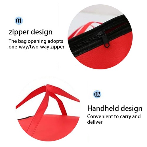 Insulated Food Grocery Bag Pizza Warmer Bag Picnic Cooler Bag Transport Bag For - Picture 5 of 10