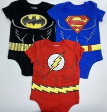 Boys Size 12M Adorable Justice League 3-Pack Short Sleeve Bodysuits Batman
