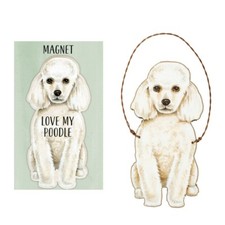 Primitives by Kathy Dog Magnet and Ornament Set - Poodle