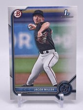 Jacob Miller 2022 1st Bowman Draft #BD-195 Miami Marlins