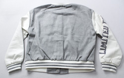 Limited Too Girl's Varsity Bomber Jacket CA4 Cloudy Heather Medium (10) NWT - Picture 4 of 4