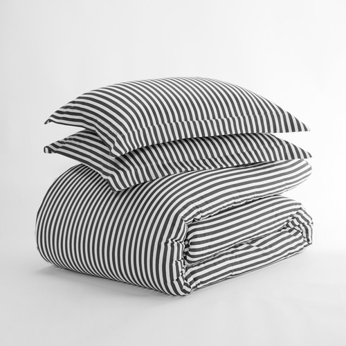Premium Ultra Soft 3 Piece Ribbon Duvet Cover Set Kaycie Gray Fashion Collection - 第 6/7 張圖片