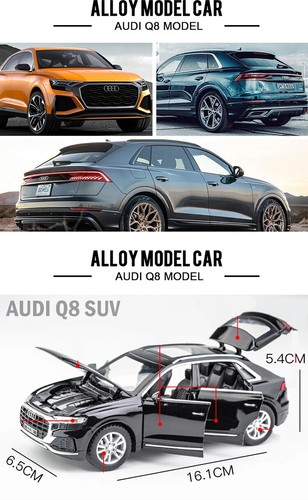 1:32 Audi  Q8 SUV Alloy Car Model Diecast Scale Toy Vehicles Car Sound Light - Picture 11 of 24
