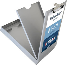 Saunders Heavy Duty Aluminum Metal Clipboard Folder with Storage Case Box Holder