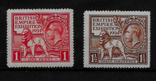 GB KGV 1924 Wembley Exhibition Set SG430/431. Light Mounted Mint