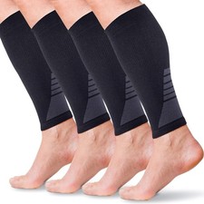 Calf Compression Sleeves for Men and Women - 2 Pair Footless Compression Sock...