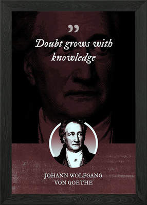 Doubt grows with knowledge Framed Wall Art Poster Canvas Print Picture