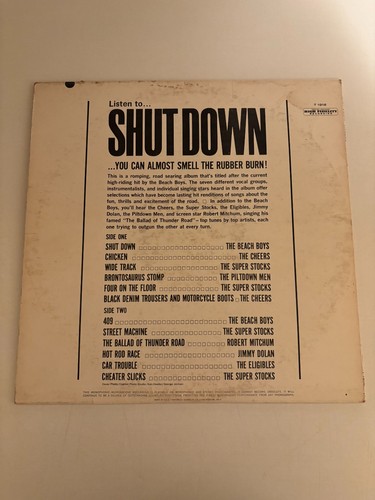 Shut Down (LP, 1963) VARIOUS ARTISTS HOT ROD - Picture 2 of 3
