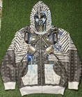 Ruthless Art Egyptian Pharaoh Cobra Rap Hip-Hop Zip-Up Hoodie Sweatshirt XL