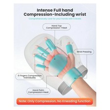 Cordless Hand Massager Heat Compression 5 Levels 3 Modes Rechargeable
