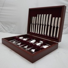 HARLEY Pattern John Stephenson Silver Service 44 Piece Canteen of Cutlery Set