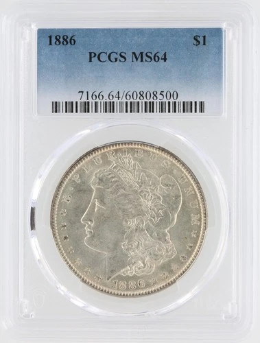 1886 Morgan Silver Dollar PCGS MS64 S$1 Philadelphia Minted No Reserve