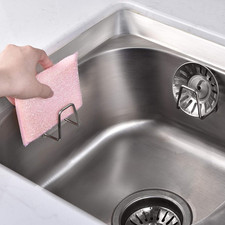 Adhesive Sponge Holder for Kitchen Sink Caddy SUS304 Stainless Steel