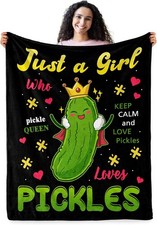 Pickle Blanket Funny Gifts for Lovers 60X50'', Black