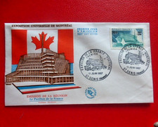2 FDC  1er jour : 1967  PAVILLON de la FRANCE à MONTREAL