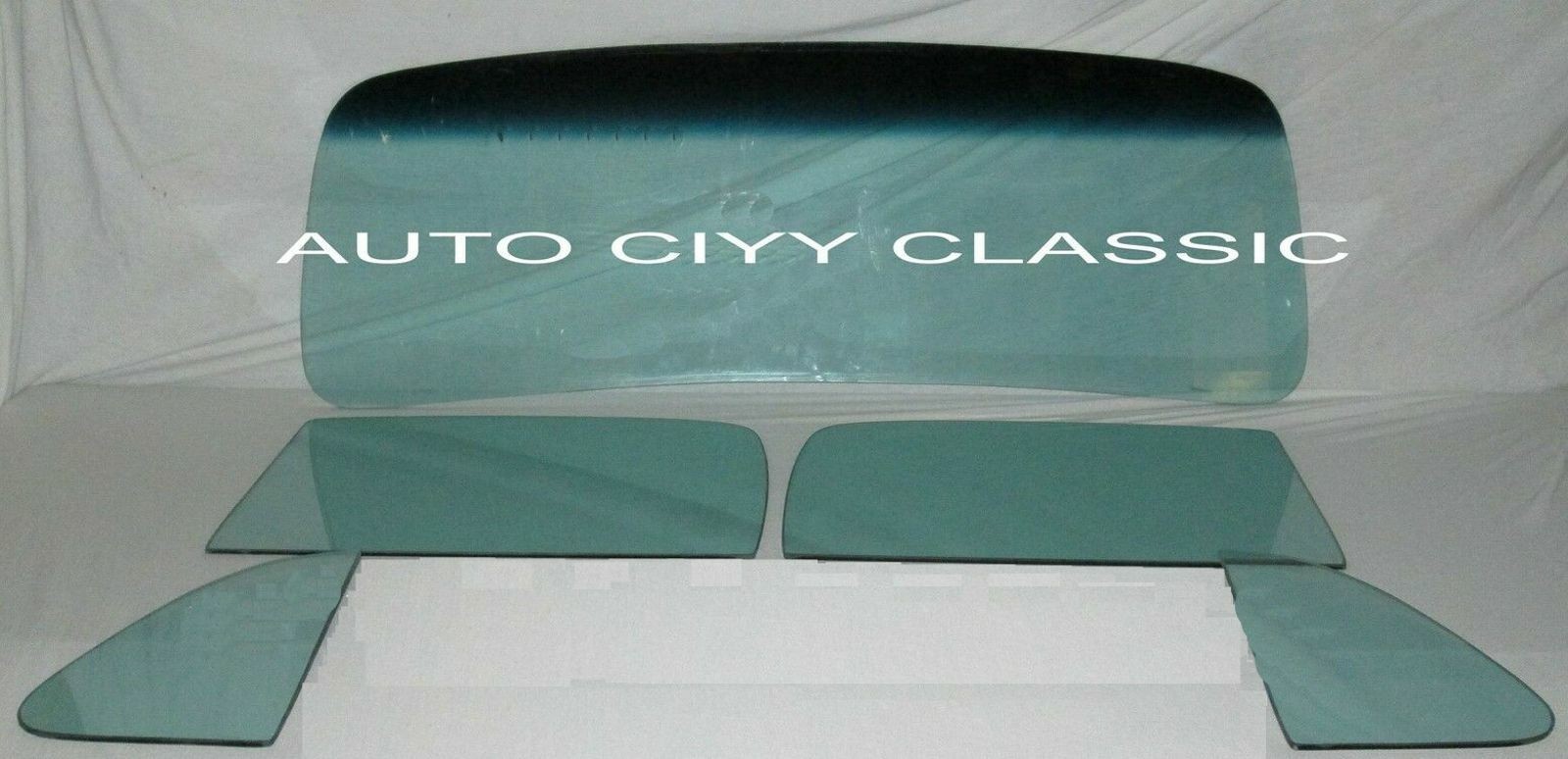 Ford Pickup Glass 1948 1949 1950 Truck Windshield Vent Door Green Window Set