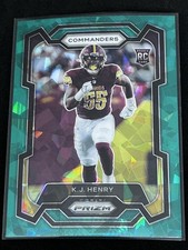 2023 Panini Prizm - Rookies K.J. Henry #400 Green Ice Prizm (RC)