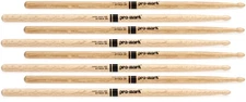 Promark Classic Attack Drumsticks - Shira Kashi Oak - 5A - Wood Tip - 4-pack