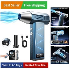 Compressed Air Duster, 380000RPM Powerful Electric Air Duster with LED Light,...