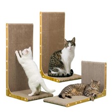 3Pack Cardboard Cat Scratcher Indoor Cats 23 Inch L Shaped Post Wall