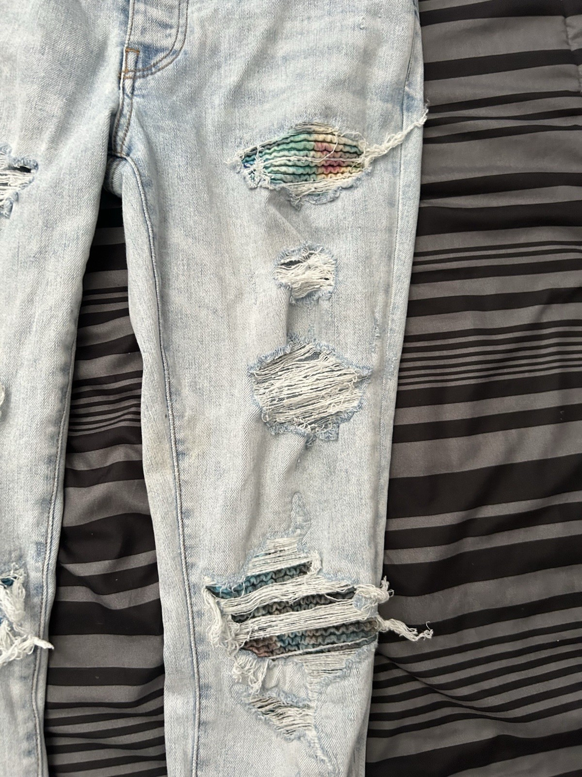 Authentic AMIRI MX1 Distressed Patchwork Bandana … - image 3