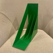 Vintage Vinyl Record LP Rack Holder Heller Giotto Stoppino Kartell Italian Green