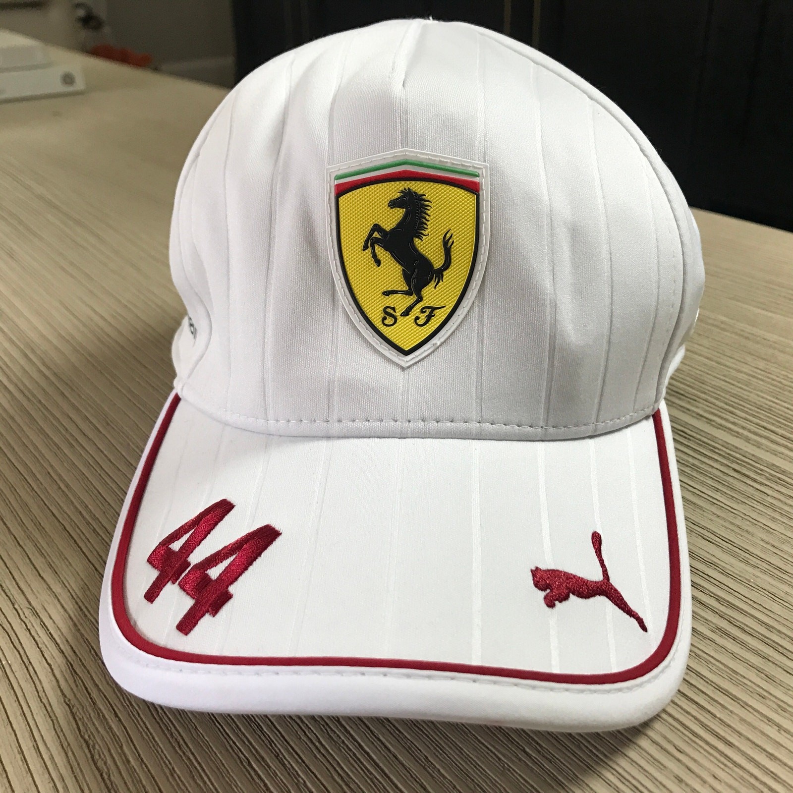 PUMA Scuderia Ferrari Lewis Hamilton #44 2025 Replica Driver Cap White OSFA
