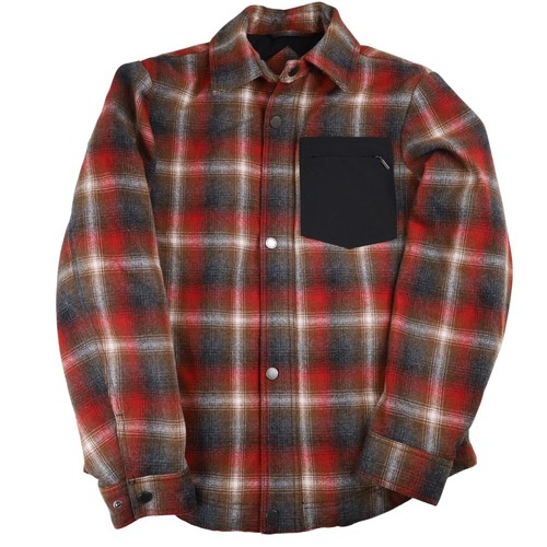 Pendleton Mens Small Shadow Plaid Polyfill Quilted Wool Shirt Jacket