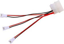 2-Pack Molex 4-pin to XH2.54 2-pin Fan Splitter Adapter 12V case Fan Powe...