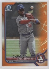 2022 Bowman Chrome Prospects Orange Refractor 23/25 Eddys Leonard #BCP-229 4z8