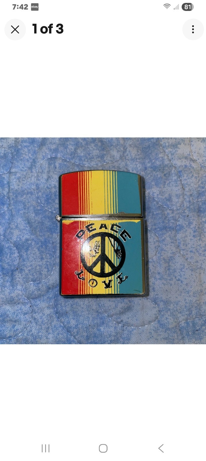 Peace Love Symbol  Lighter