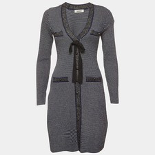 Sandro Blue Knit Fitted Mini Dress S