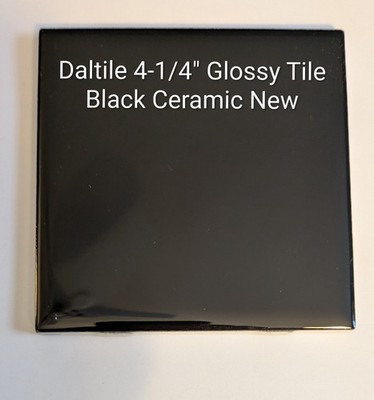 1 Daltile 4-1/4'' Glossy Tile Black Ceramic New