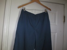Alfred Dunner Women's Pants Size 12 Medium Blue Pull-On Elastic Waist