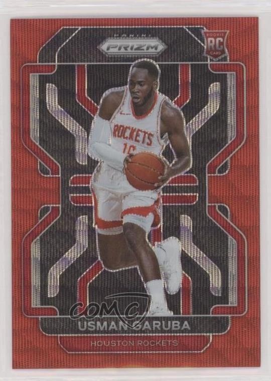 2021-22 Panini Prizm Ruby Wave Prizm Usman Garuba #321 Rookie RC