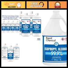 99 Isopropyl Alcohol - USP Grade IPA - 4 Pack 33.8 fl oz - High Purity Cleaning