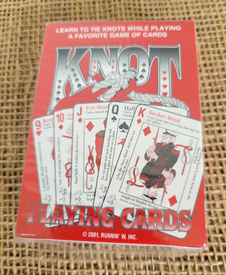 Speedhook Knot Tying Playing Cards Each With A Picture of Knot and Instructions