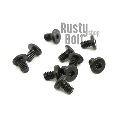 M2 x 3mm, Socket Head Screws, Ultra Low Profile, Thin, Wafer, Steel, Black