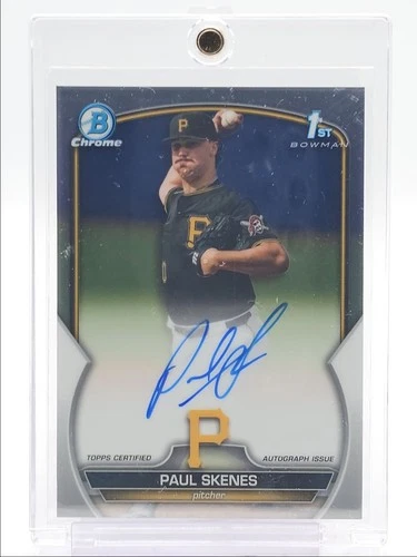PAUL SKENES 2023 BOWMAN CHROME DRAFT 1ST AUTOGRAPH PIRATES AUTO Q5361