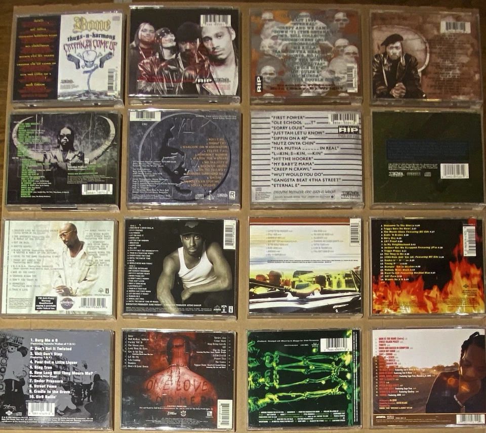 1990’s Lot of 16 Rap Hip-Hop CDs Bone Thugs 2Pac NWA Eazy-E DMX + More - Image 2 of 4
