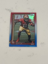 2025 Brandon Aiyuk Topps Chrome Red White & Blue Parallel 49er #266