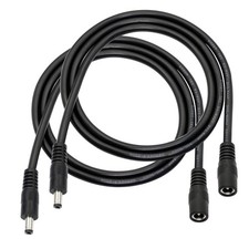 DC Power Extension Cable 3FT 18AWG DC 5.5mm x 2.1mm Male to Female - 12V 100W