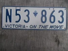1999 Victoria trailer N53-863 On the Move license plate
