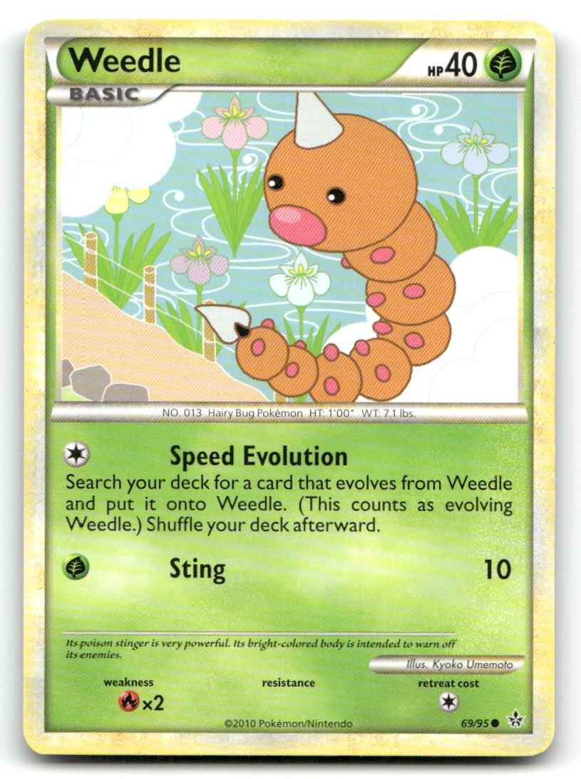 Weedle Unleashed 69/95 LP Pokemon