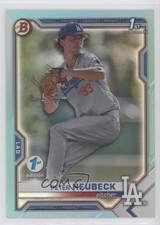 2021 Bowman Draft 1st Edition Sky Blue Foil Peter Heubeck #BD-146 0aw6